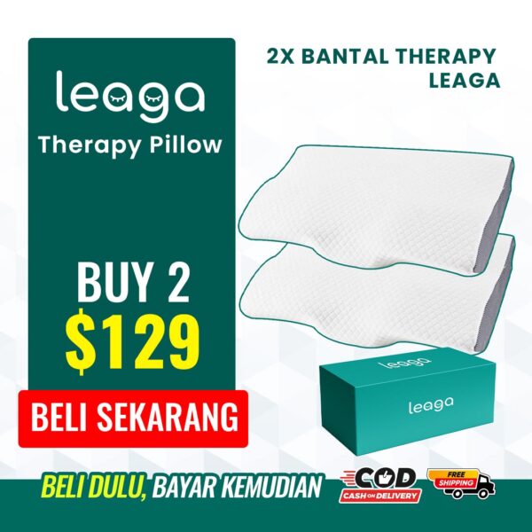 (LEAGA) Therapy Pillow- Pakej Queen – 2 PCS